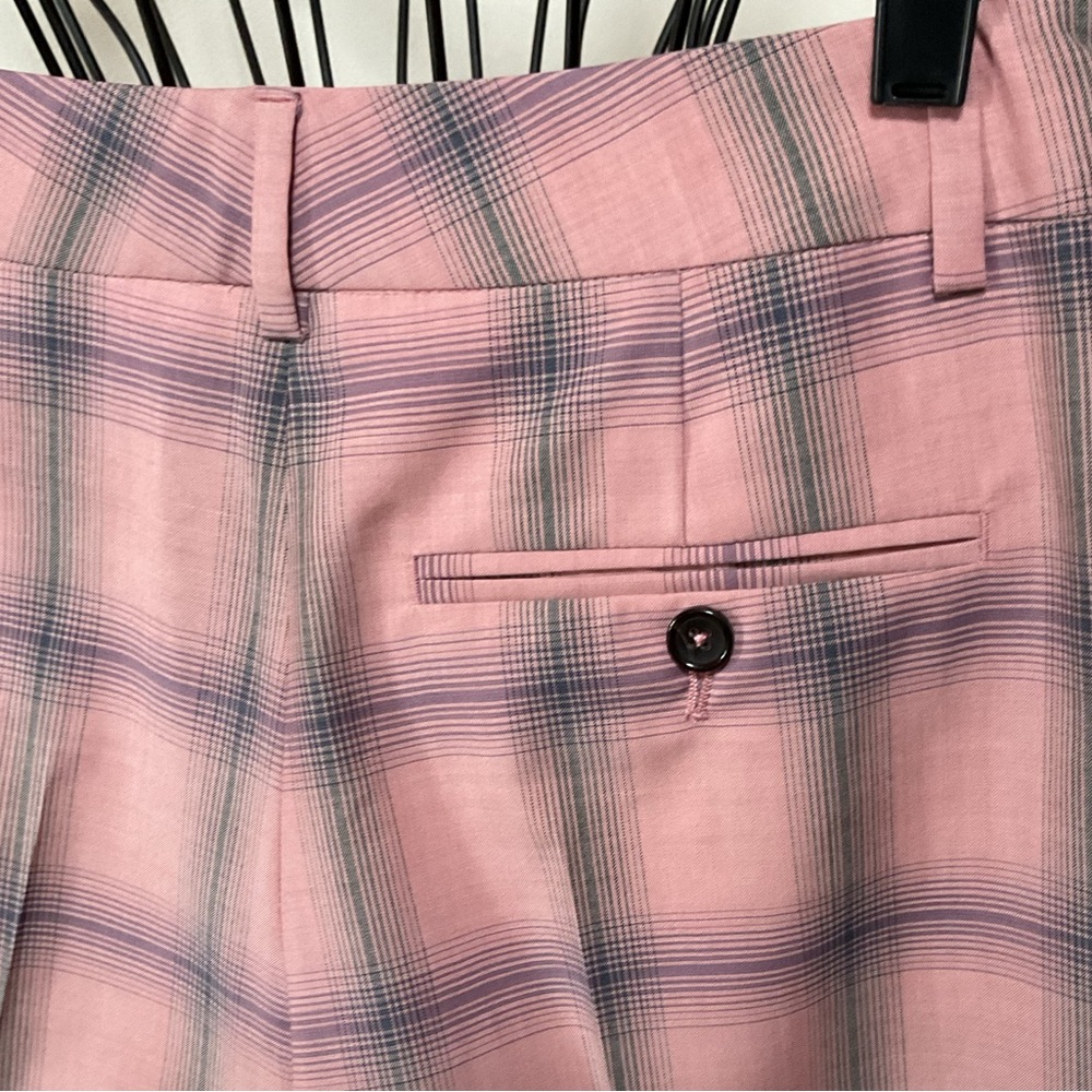 Paul Smith Pink Plaid Trousers, New, 36 - Picture 6 of 11